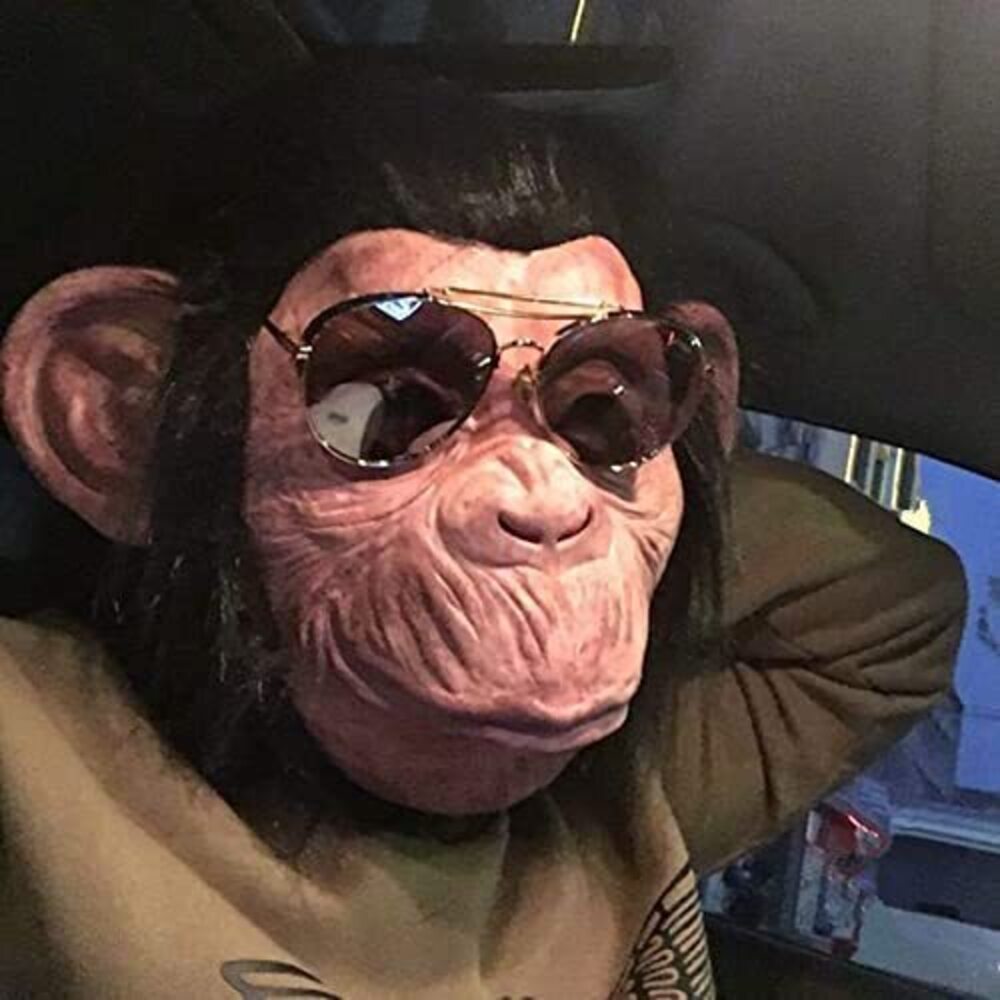 4305 Animal Monkey Mask, Adult Masks Costume Horror Scary Dress Up